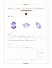 0.61 Ct. Pinkish Purple Sapphire from Ceylon (Sri Lanka) Appraisal