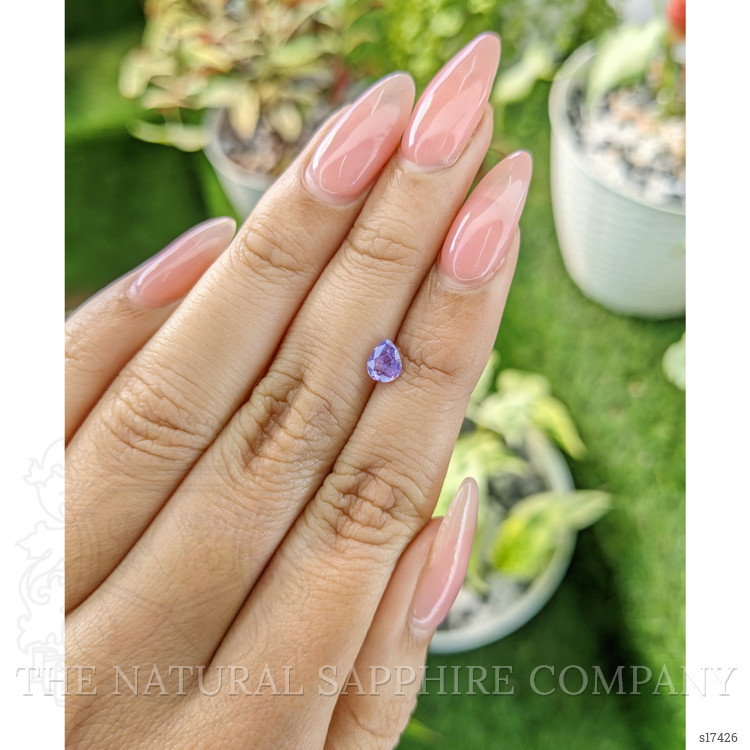0.61 Ct. Pinkish Purple Sapphire from Ceylon (Sri Lanka)