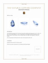 0.62 Ct. Sapphire from Ceylon (Sri Lanka) Appraisal