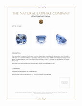 0.62 Ct. Blue Sapphire from Ceylon (Sri Lanka) Appraisal