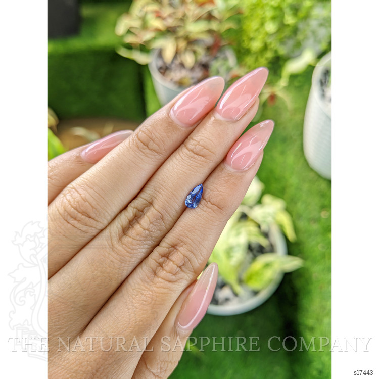 0.61 Ct. Blue Sapphire from Ceylon (Sri Lanka)