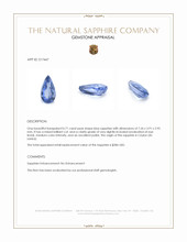 0.71 Ct. Blue Sapphire from Ceylon (Sri Lanka) Appraisal