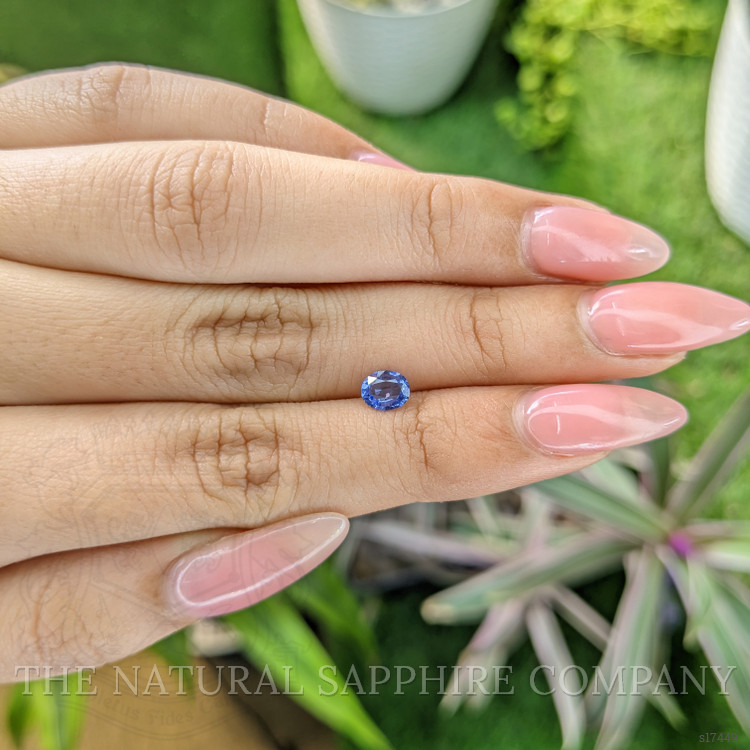 0.63 Ct. Blue Sapphire from Ceylon (Sri Lanka)