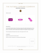 2.08 Ct. Pink Sapphire from Madagascar Appraisal