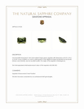 1.84 Ct. Green Sapphire from Madagascar Appraisal