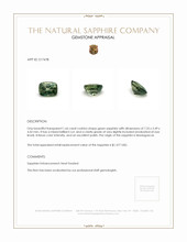 1.66 Ct. Green Sapphire from Madagascar Appraisal