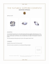 2.74 Ct. Bluish Grey Sapphire from Ceylon (Sri Lanka) Appraisal