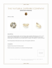 0.86 Ct. Yellow Sapphire from Ceylon (Sri Lanka) Appraisal