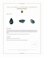 1.04 Ct. Sapphire from Ceylon (Sri Lanka) Appraisal