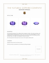 4.03 Ct. Color Change Sapphire from Ceylon (Sri Lanka) Appraisal