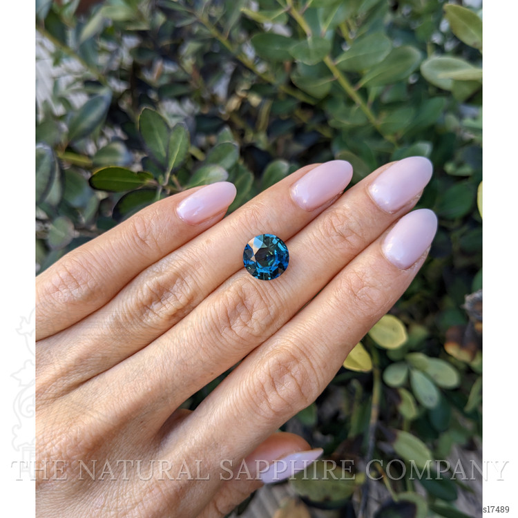 5.06 Ct. Bluish Green Sapphire from Ceylon (Sri Lanka)