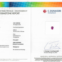4.05 Ct. Pink Sapphire from Madagascar Scan Report