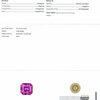 4.04 Ct. Purplish Pink Sapphire from Ceylon (Sri Lanka) Scan Report