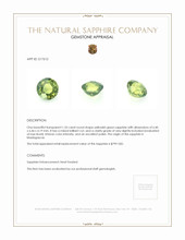 1.35 Ct. Yellowish Green Sapphire from Madagascar Appraisal