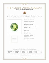 1.35 Ct. Yellowish Green Sapphire from Madagascar Scan Report