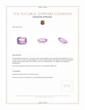 1.60 Ct. Pinkish Purple Sapphire from Madagascar Appraisal