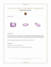 1.60 Ct. Pinkish Purple Sapphire from Madagascar Appraisal