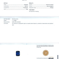 1.11 Ct. Blue Sapphire from Ethiopia Scan Report