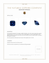 3.26 Ct. Blue Sapphire from Ethiopia Appraisal