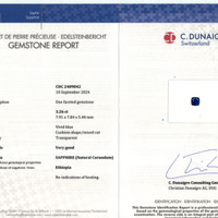 3.26 Ct. Blue Sapphire from Ethiopia Scan Report
