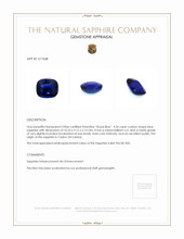 4.56 Ct. Blue Sapphire from Ceylon (Sri Lanka) Appraisal