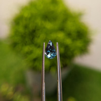 1.35 Ct. Greenish Blue Sapphire from Madagascar Life Style