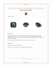 1.50 Ct. Bluish Green Sapphire from Madagascar Appraisal