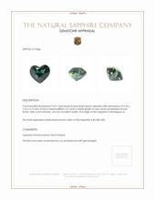 2.07 Ct. Bluish Green Sapphire from Madagascar Appraisal