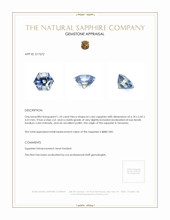 1.10 Ct. Bi Color / Parti Sapphire from Tanzania Appraisal