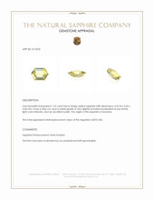 1.22 Ct. Yellow Sapphire from Tanzania Appraisal