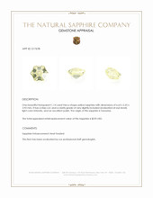 1.14 Ct. Yellow Sapphire from Tanzania Appraisal
