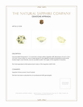 1.14 Ct. Yellow Sapphire from Tanzania Appraisal