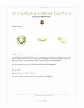 0.93 Ct. Yellow Sapphire from Tanzania Appraisal