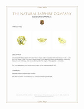 1.07 Ct. Yellow Sapphire from Tanzania Appraisal