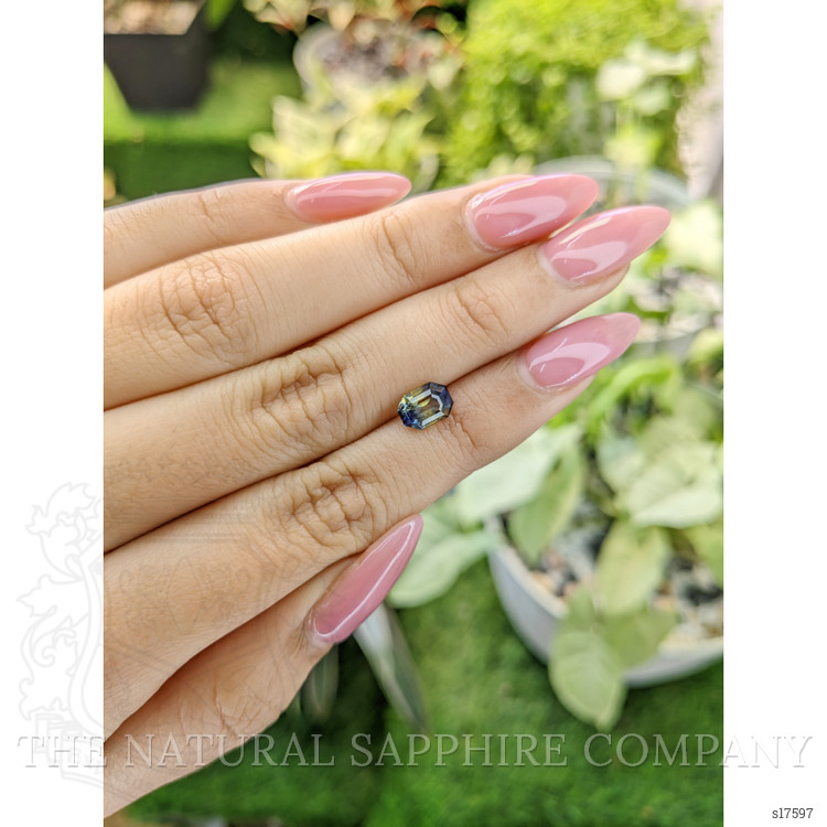 1.69 Ct. Bi Color Sapphire from Ceylon (Sri Lanka)