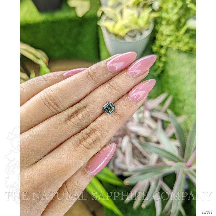 1.27 Ct. Bluish Green Sapphire from Ceylon (Sri Lanka)
