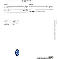 12.18 Ct. Blue Sapphire from Ceylon (Sri Lanka) Scan Report