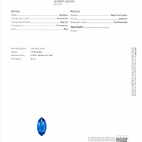 11.52 Ct. Blue Sapphire from Ceylon (Sri Lanka) Scan Report