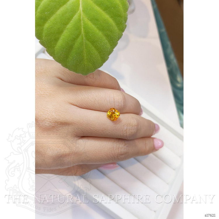 2.56 Ct. Yellowish Orange Sapphire from Ceylon (Sri Lanka)