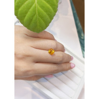 2.56 Ct. Yellowish Orange Sapphire from Ceylon (Sri Lanka) Life Style