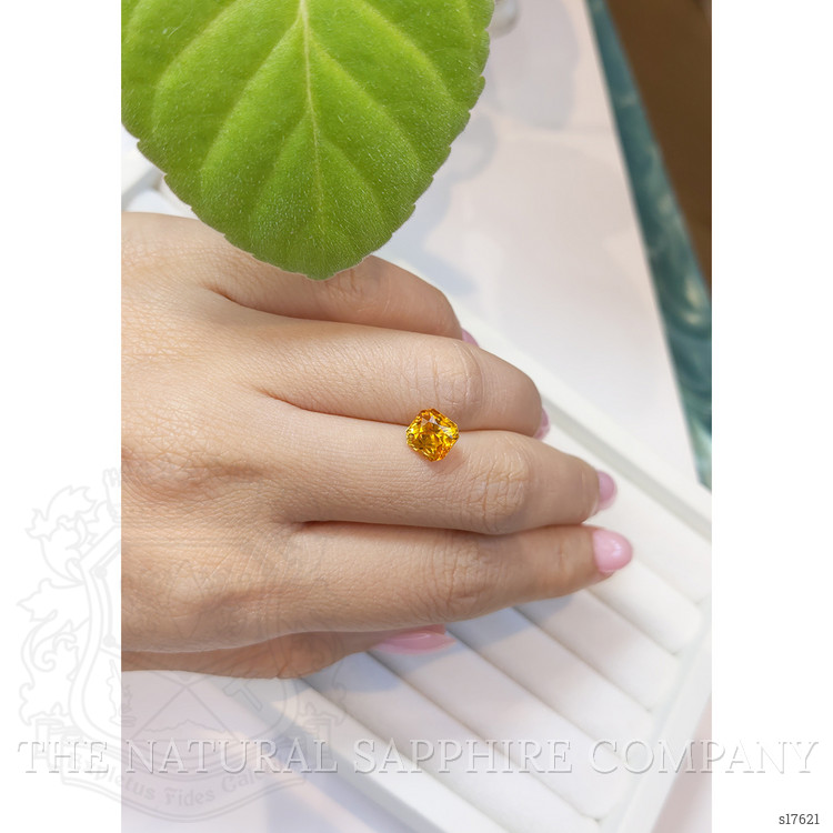 2.56 Ct. Yellowish Orange Sapphire from Ceylon (Sri Lanka)
