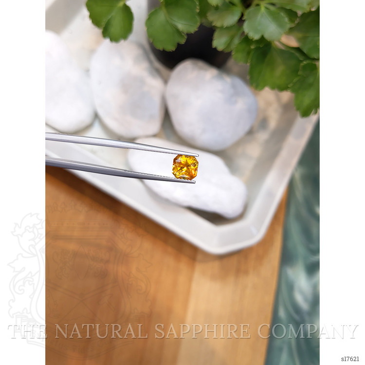 2.56 Ct. Yellowish Orange Sapphire from Ceylon (Sri Lanka)