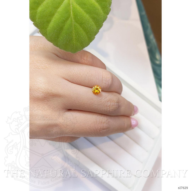 1.17 Ct. Orangish Yellow Sapphire from Ceylon (Sri Lanka)