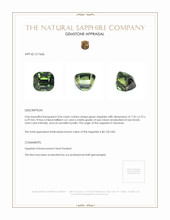 3.04 Ct. Green Sapphire from Tanzania Appraisal