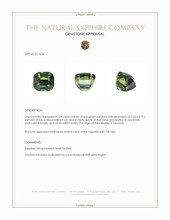 3.04 Ct. Green Sapphire from Tanzania Appraisal