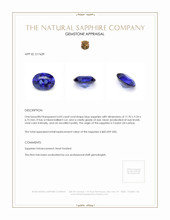 6.03 Ct. Blue Sapphire from Ceylon (Sri Lanka) Appraisal