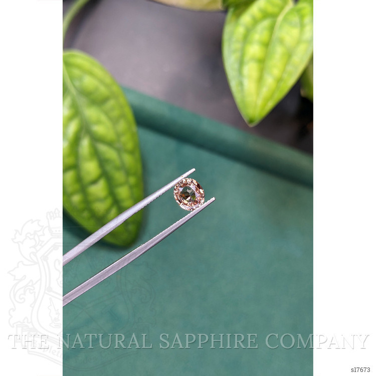 1.53 Ct. Pinkish Brown Sapphire from Ceylon (Sri Lanka)