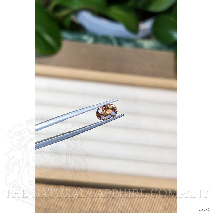1.46 Ct. Orangish Brown Sapphire from Ceylon (Sri Lanka)