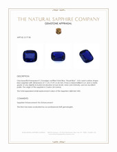5.05 Ct. Blue Sapphire from Ceylon (Sri Lanka) Appraisal