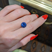 4.10 Ct. Blue Sapphire from Madagascar Life Style